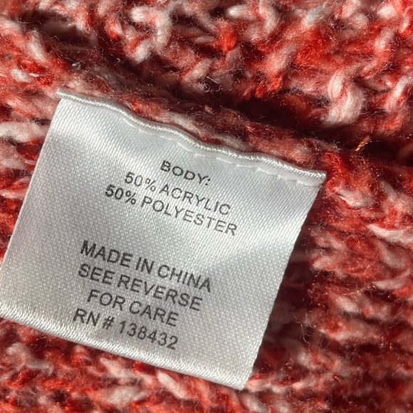 Modcloth Orange Marled Open Draped Cardigan, Pockets, Long Cardigan, Medium - Picture 9 of 9